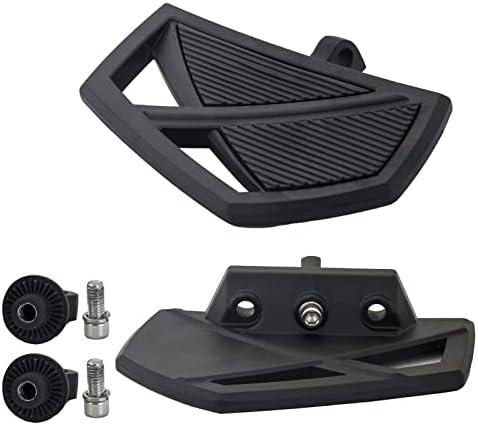 BOSYCY Motorcycle Floorboards Universal Foot Pegs Adjustable Brake Footrests with Male Mount for Harley Dyna Touring Street Glide Road King Sportster 883 Softail Fat Boy - Front/Rear, Black