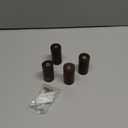 Wooden Coat Hook Wall Mounted (6 Packs) Hat Hooks, Single Coat Hat Rack Wall Mount, Wood Coat Hanger for Hanging Hat, Towel, Bag, Rope (Dark Grey, 3" Set 4)