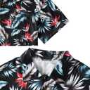 Hawaii Polo Shirt Breathable Cool Beach Style Pet Owners Black T-Shirt Dog Matching Apparel Shirts,2X-Large Leaves