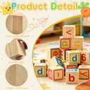 Cheardia 30 Pack 2 Inch Wooden Blocks for Crafts, Unfinished Wood Cubes Square Blank Block for Crafts Making, DIY Decor
