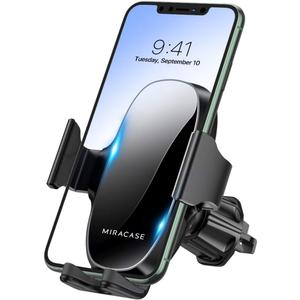 Miracase Phone Holders for Your Car with Metal Hook Clip, Air Vent Cell Phone Car Mount, Hands Free Universal Automobile Cradle Fit for iPhone Android and All Smartphones, Classic Black