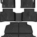 YITAMOTOR Floor Mats Set Fit for Toyota Corolla 2026-2020, All Weather TPE Corolla Floor Liners and Trunk Mat Custom Fit Front & 2nd 2 Row Seat & Cargo Liners, Black