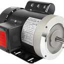 CUILVU 1 HP Electric Motor General Purpose Single Phase Motor 3450 RPM 115/230V 11.2/5.6A 56C Frame TEFC CW/CCW