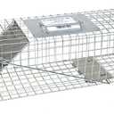 JT Eaton 465 Answer Galvanized Steel Wire Single Door Professional Live Animal Cage Trap, 24" Length x 7" Width x 7" Depth