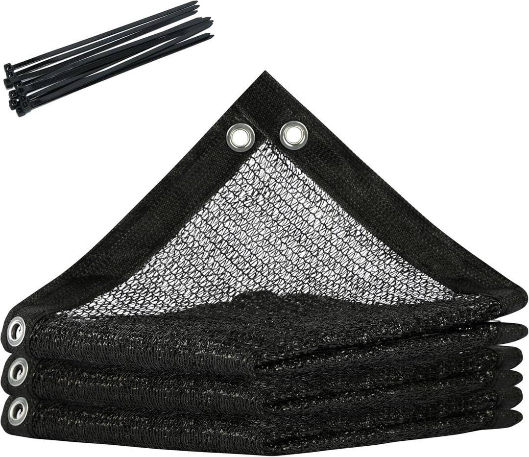 Royal Shade 4' x 2' Black Custom Size 90% Shade Cloth Dog Kennel Shade Mesh Tarp Sunblock with Grommets for Dog Kennel Cover, Fence Privacy Screen, Greenhouse, Chicken Coop & Pet Playpen