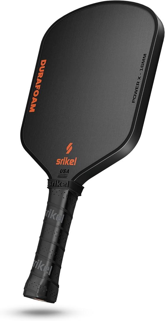 DuraFoam Pickleball Paddle  T700 Carbon Fiber Professional Pickleball Paddle,100% Foam Core Racket for Consistent Shots,Power & Control,Power X Hybrid Shape,Black