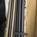 Matte Black Double Blackout Curtain Rods 72 to 144 Inches (6-12 Feet),1-Inches Front and 5/8 Inches Back Adjustable End Cap Double Window Drapery Rod for Drapes and Curtains