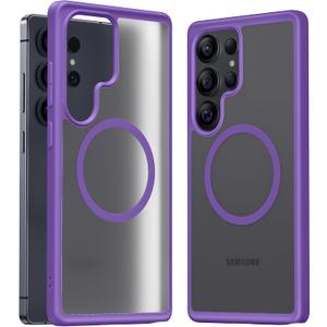 Maledan Magnetic for Samsung Galaxy S25 Ultra Case - Compatible with MagSafe S25 Ultra Case, Military-Grade Protection Phone Case for Galaxy S25 Ultra Accessories, Purple