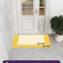 DEXI Front Door Mat Outside Entrance 36x60 Rubber Entry Doormat Beige