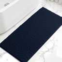 SUBRTEX Bathroom Rugs, 24" x 55" Chenille Bath Rug Soft Short Plush Bath Mat Soft Shower Mat Water Absorbent Shower Mat Quick Dry Machine Washable, Navy