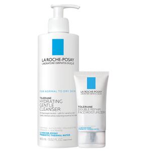 La Roche-Posay Toleriane Hydrating Gentle Face Cleanser, Hydrating Facial Cleanser With Niacinamide + Ceramides, Daily Face Wash For Dry Skin To Normal Skin, Sensitive Skin Tested, Fragrance Free (7.44 Fl Oz (Pack of 2))