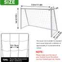 Soccer Net 12x6, Soccer Net for Replacement Football Goal Netting for Adults and Youth Football Practice, White