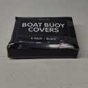 Boat Buoy Covers | 1, 2 & 4-Pack | Black | Diameter x Length: 15 x 19 & 17.5 x 21 | Polyester (4-Pack & 15 x 19)