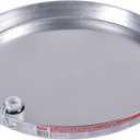 Oatey 34079 Aluminum Pan with 1-Inch PVC Fitting and Pre-cut Side Opening, 18-Inch, White/Aluminum