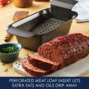 Rachael Ray Bakeware Meatloaf/Nonstick Baking Loaf Pan with Insert, 9 Inch x 5 Inch