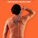 BRO SHAVER 3.0 +6 Blades, Back Shaver for Men (DIY) Back & Body Hair Trimmer. Shave Wet or Dry. Uses Double Edge Razor Blades. Ergonomic Handle, Includes Blades