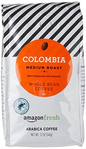Amazon Fresh Colombia Whole Bean Coffee, Medium Roast, 12 Ounce (Pack of 3) Jan 15,27