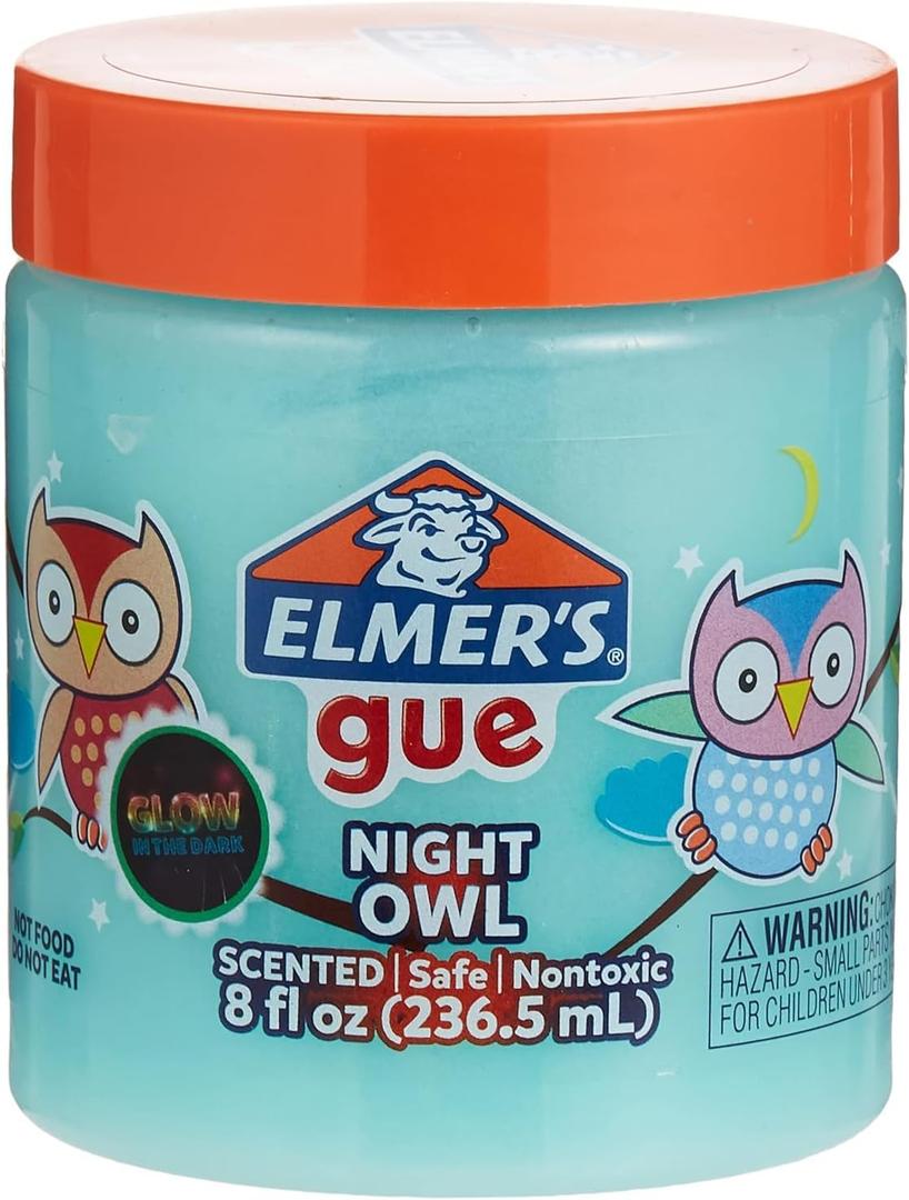 3 x ELMER'S Night OWL PRE Made Slime, Small