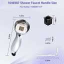 1046987 Shower Faucet Handle Replace For Kohler 1046987, With 5 Pcs 1060514 Handle Insert and The Matching Screw Wrench, Polished Chrome
