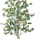 Caxchiling Faux Eucalyptus Tree 6FT, Artificial Potted Tree for Indoor Outdoor, Fake Floor Plants with Natural Wood Trunk, Home Office Living Room Bedroom Decor