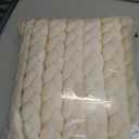 Braided Jersey - White Knit - Knitting - Cable Knit Luxury Throw Pillow