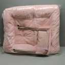 Comfy Saucer Chair, Foldable Living Room Chairs, Soft Faux Fur Lounge Chair for Bedroom, Reading Chairs for Adults, Teens, X-Large (Pink)