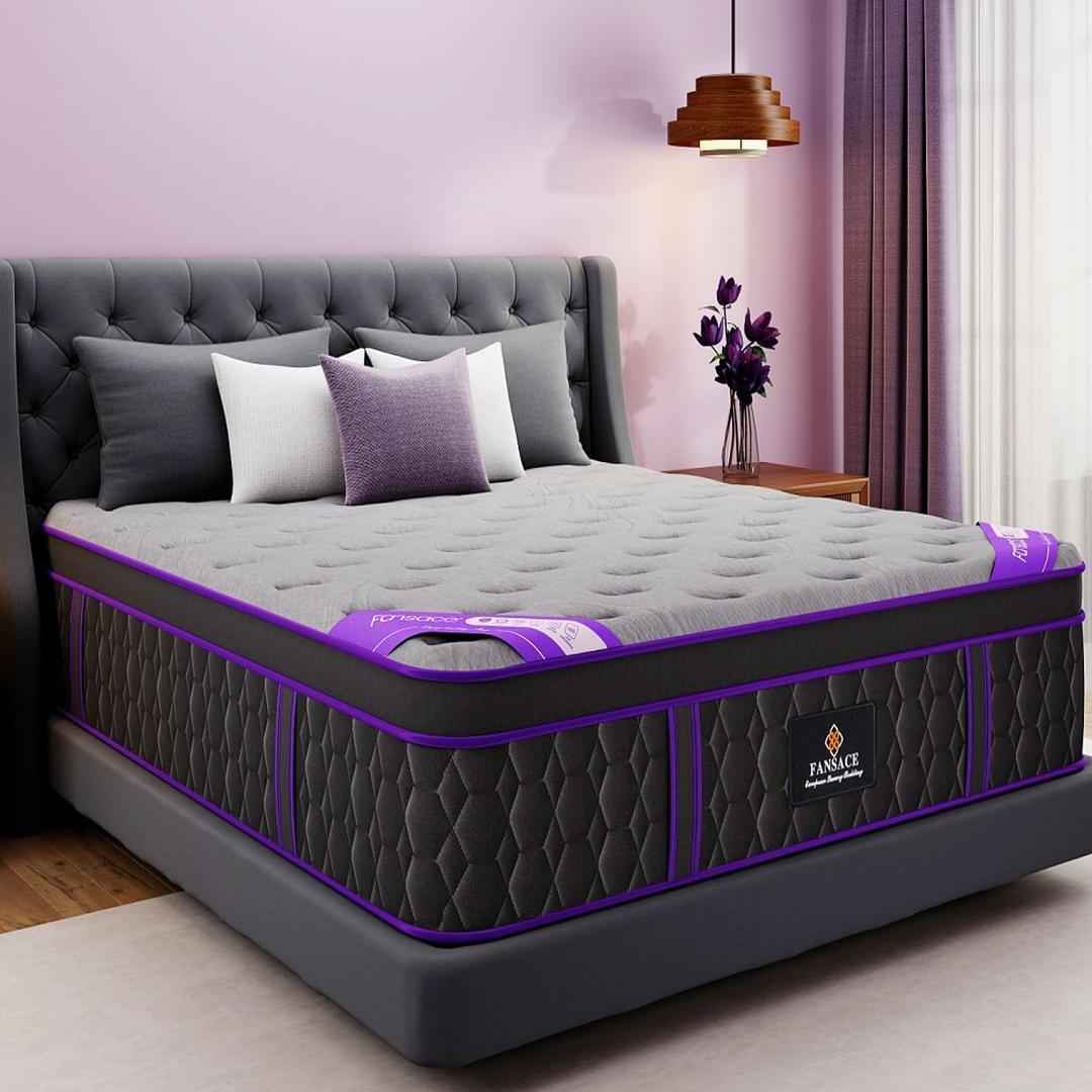Queen Size Mattress, 18 Inch Deluxe Hybrid Queen Mattress in a Box, Cooling-Gel Memory Foam & Pocket Springs, Medium Firm, Pressure Relief, Extra Edge Support, 365-Night Trial (2026 Upgraded Support)