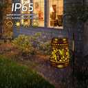 KY&BOSAM Solar Hummingbird Lanterns Outdoor Waterproof, Metal Openwork LED Hanging Solar Lights Outside Decorative for Yard Patio Backyard Deck Porch Garden Decor Birthday Gifts for Women Mom Grandma