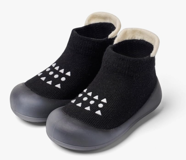 Baby Sock Shoes Baby Walking Shoes Infant Non-Slip Breathable Slippers with Soft Rubber Sole Baby Boys Girls Sneakers 12-18 Months