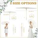 SAYAYA 3 Pack White Paper Umbrellas for Weddings, 33" & 23.6" DIY Oiled Paper Parasols Bulk Set, Chinese Japanese Parasol for Party Decor, Photography Props, Bridal Shower Crafts, Family Events