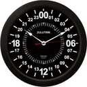 Trintec 24 Hour Military Time SWL Zulu Time Black Wall Clock 10" Dial
