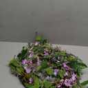 22 Inch Spring Summer Everyday Wreath for Front Door, Purple Lavender Hyacinth Flower Wreath with Green Leaves Indoor Outdoor, Purple Floral for Door Window Wall