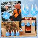 2 x Yoojahow 24 Pcs Winter Snowflake Gift Bags Mini Snowflake Shaped Treat Bags with Handles Non Woven Reusable for Winter Party Supplies Goodie Candy Snack Xmas Class Favors Decor Birthday Gift