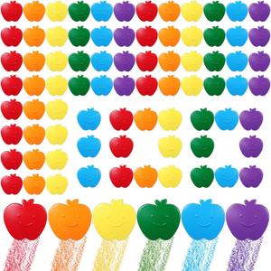 100 Pcs 6 Colors Cute Toddler Crayons Non Toxic Washable Crayons No Dirty Hands for Classroom Gifts Back to School Party Gift Exchange