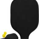 Pickleball Paddle Cover, Elongated Pickleball Covers Black Pickleball Case Pickleball Paddle Bag Neoprene Sleeve for Pickleball Paddles Pickleball Racket Cover Pickleball Accessories (Black)