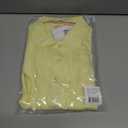 French Toast Girls' Short Sleeve Picot Collar Polo School Uniform Shirt (Standard and Plus) (Yellow, XL)