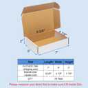 Wowxyz Shipping Boxes 7x5x2" 25 Pack - White Corrugated Cardboard Box Mailers for Small Business, Literature Mailer Box Packaging Supplies