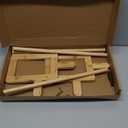 Wood Tilting Bookcase in Living Room/Home/Office, Desktop Book Shelf Organizer Bookshelves Storage Rack for CDs/Magazine/Books Display (Yellow, 16"-L)