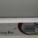 60 Inch Ceiling Fan No Light, Wood Indoor Outdoor Ceiling Fans for Patios Living Room Bedroom Gazebo, Big High CFM Wet Rated Wooden Propeller Ceiling Fan for Sloped Ceiling (Walnut)