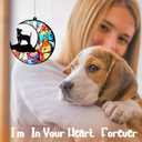 Dog Memorial Suncatcher,Pet Sympathy Gifts,Dog Memorial Gifts for Loss of Dog,Personalized Dog Pass Away Gifts with Name Date for Pet Lovers