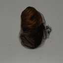 SARLA Ombre Invisible Wire Hair Extensions with 3 Clips Long Synthetic Wavy Curly Hairpiece Adjustable Transparent Headband for Women 18 Inch Brown to Golden