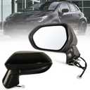 Left Driver Side Mirror Compatible With 2019 2020 2021 2022 2023 2024 2025 2026 Toyota Corolla Sedan With Power Glass With Power Glass Match Black Replace#8794006800(3Pins)