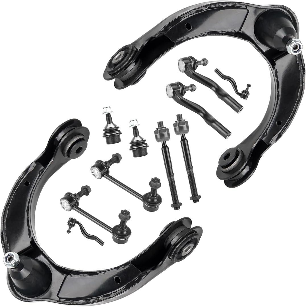 Front Upper Control Arms w/Ball Joints Suspension Kit for 2011-2015 Dodge Durango, 2014-2015 3.0L Jeep Grand Cherokee, 2012-2015 3.6L/5.7L Jeep Grand Cherokee 11 Grand Cherokee (12PCs)