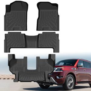Mixsuper Floor mats for Nissan Armada/Infiniti QX80 2019-2024 (7 Seats)