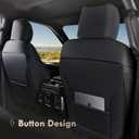 Coverado Leather Seat Cover, Custom Fit for Ford F150 Seat Covers, Ford F150 Truck Seat Covers Waterproof Fit for 2015-2026 F150 & 2017-2025 F250 F350 F450 Black - Front Pair