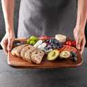 Wood Cutting Boards for Kitchen, Acacia Wooden Heavy Duty Cutting Board, Chopping Serving Boards with Hanging Hole for Meat Bread or Vegetables