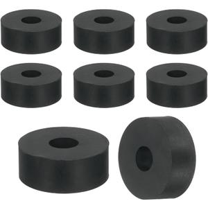 uxcell 18Pcs Thick Rubber Spacer, 1 Inch OD x 5/16 Inch ID x 3/8 Inch Thickness Round Rubber Bushings Anti Vibration Flat Spacer Washers for Home Industrial Machinery