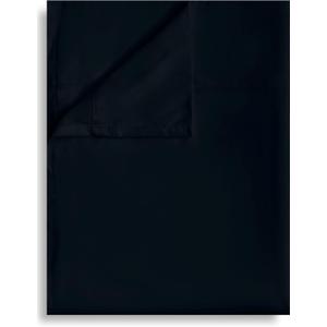 Queen Flat Sheet Only, 1 Pack Top Bed Sheets, Soft Breathable Brushed Microfiber Color-Coded Label Threads, (90"x102",Black)