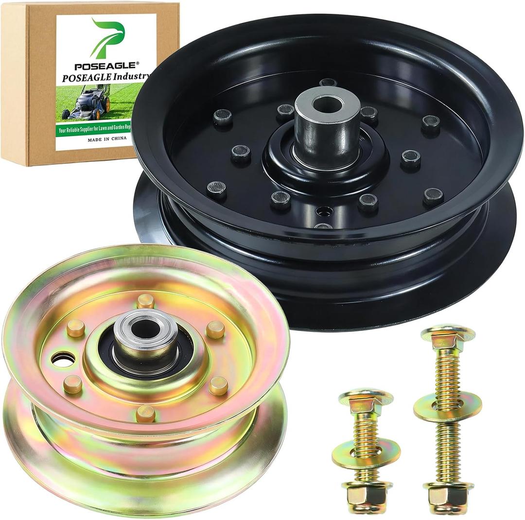 532196106 Idler Pulley with 532177968 Idler Pulley Replaces 532197379 532193197 Craftsman 196106 197379 177968 193197 for Husqvarna YTH22V46 YTH24K48 YTH20K46 YTH18542 YTH2348 Z248f Mowers