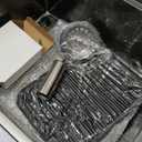 18x18 Inch Black Kitchen Sink Workstation - Stainless Steel Drop In Single Bowl Bar Sink Built-in Ledge Small Topmount Workstation Sink With Accessory-SS Grid Cutting Board,Silicon Mat,Drain Assembly